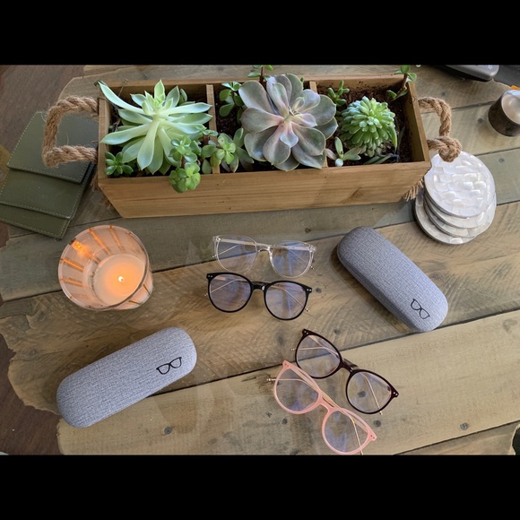 Pink Framed Blue Light Blocking Glasses with Case! - Picture 4 of 6